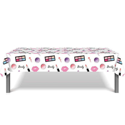 Cosmetics Makeup SPA Theme Party Decoration Tableware Set Paper Cup Plate Napkins Tablecloth Wedding Event Girls Birthday Favor