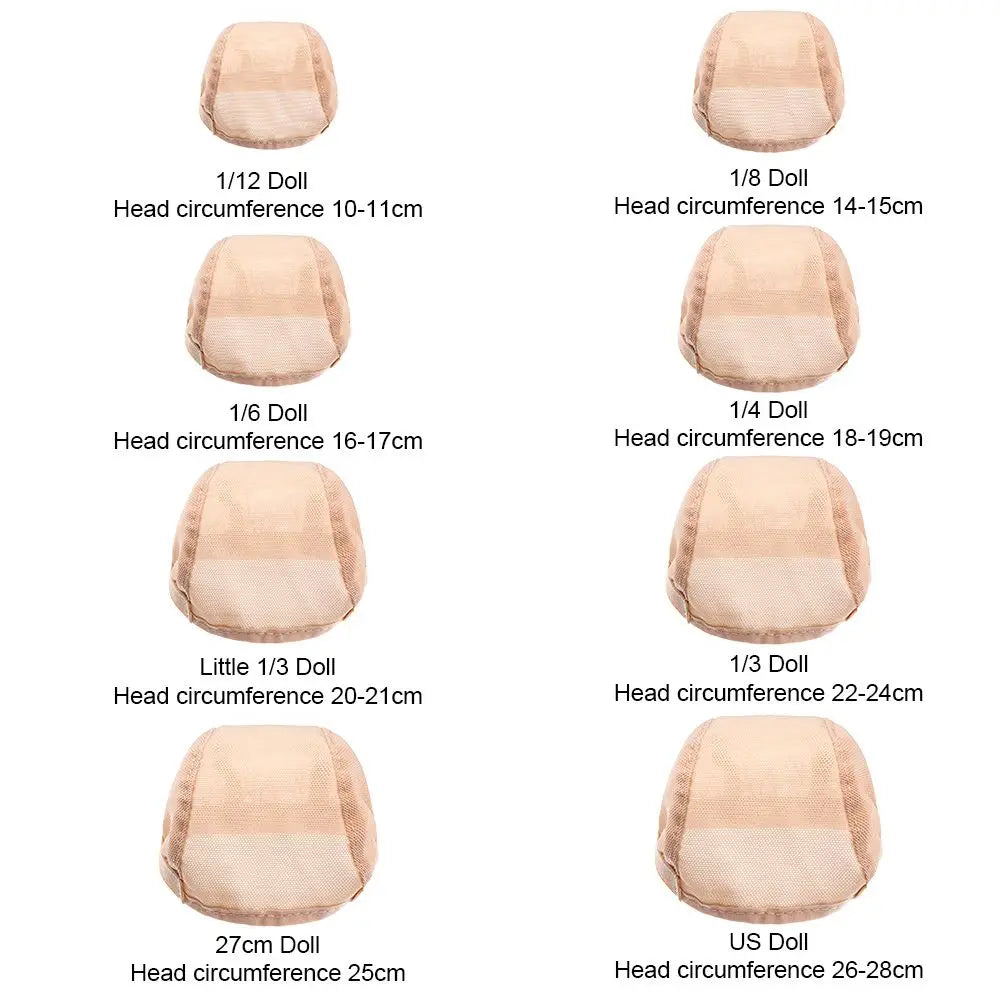 Doll DIY Accessories Fixed Hair Hairnet Net Non-slip Hat Cap Head Headgear for 1/3 1/4 1/6 Doll Wig Toy Accessories