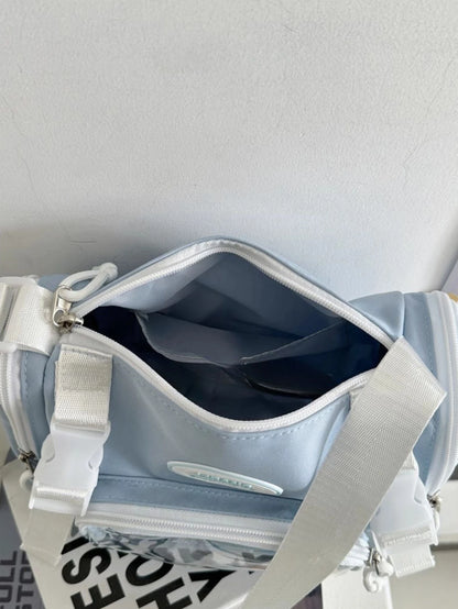 New Fashion 2025 Itabag Women Multipocket Clear Transparent Bag Summer Crossbody Bags Bucket Bag College Student Shoulder Bag