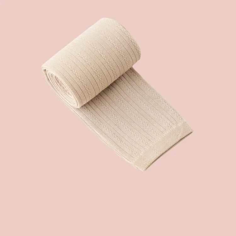 Girls Leggings Tights - Knitted Cotton Solid Color Pantyhose for Kids Spring Autumn