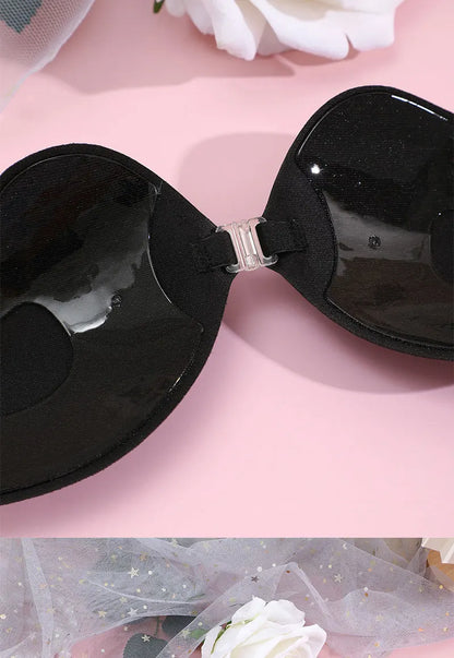 FINETOO Invisible Silicone Bra - Strapless Adhesive Push Up Bra for Women