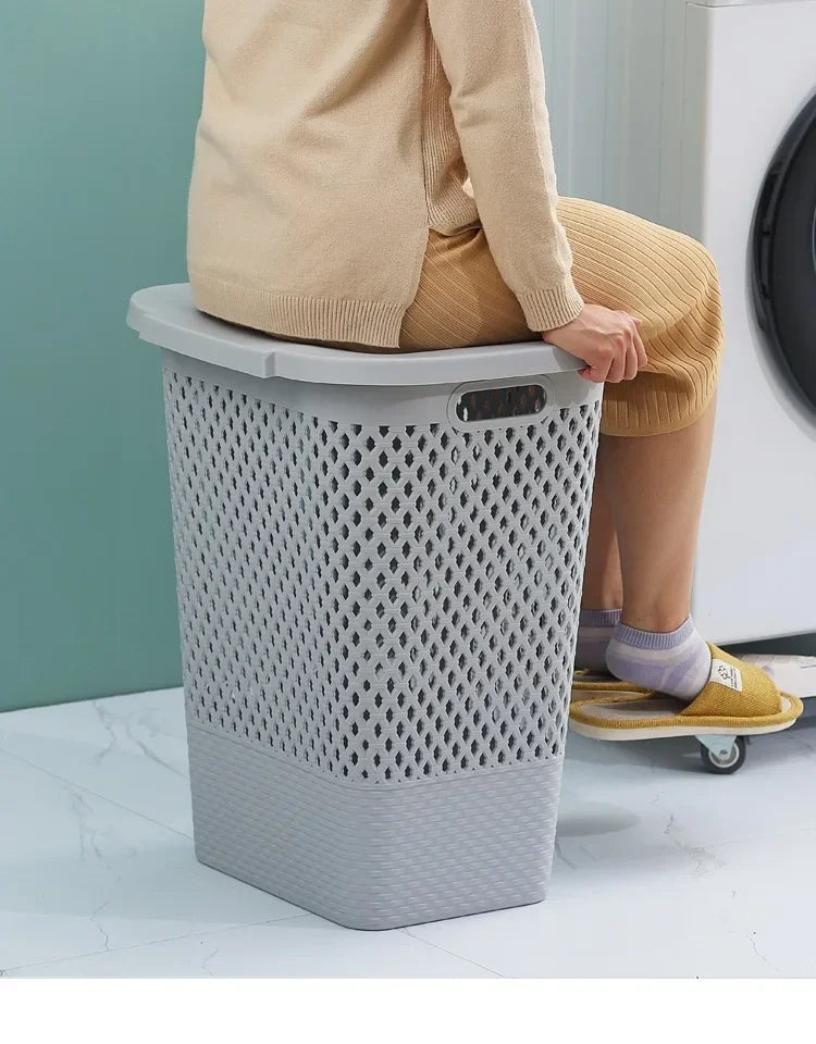 Multi-functional Plastic Household Dirty Laundry Baskets Bathroom Clothes Storage Bucket Living Room Children Toy Basket