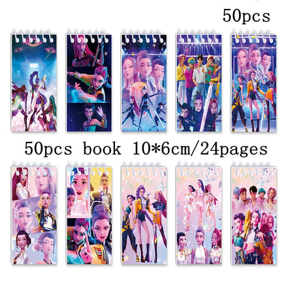 Kpop Demon Coil Notebook Anime Huntrix Book Notebook Decorative Party Gift for Guest Birthday Party Supplies Kpop Warrior