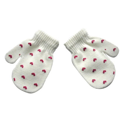 New 1-4Y Kids Gloves Winter Baby Plush Coral Gloves Toddler Full Fingers Cute Mittens Warm Windproof Glove For Boys Girls