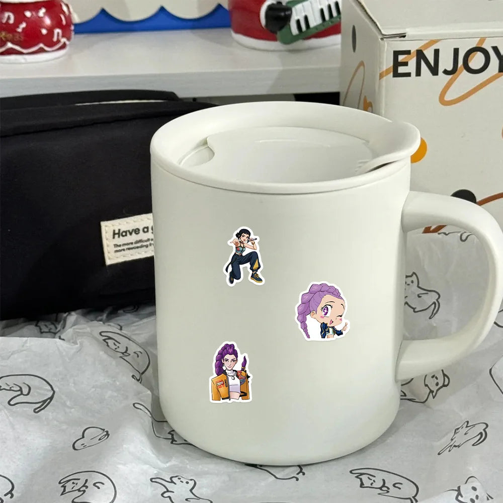 74pcs Kpop Demon Hunters Stickers Saja Boys Laptop Stickers for Guitar Bicycle Luggage Car Stationery Party Favors Gift