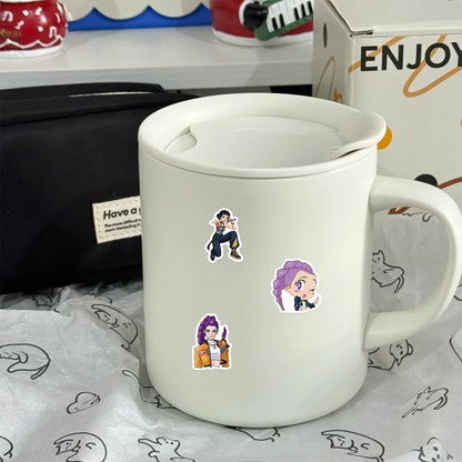 74pcs Kpop Demon Hunters Stickers Saja Boys Laptop Stickers for Guitar Bicycle Luggage Car Stationery Party Favors Gift