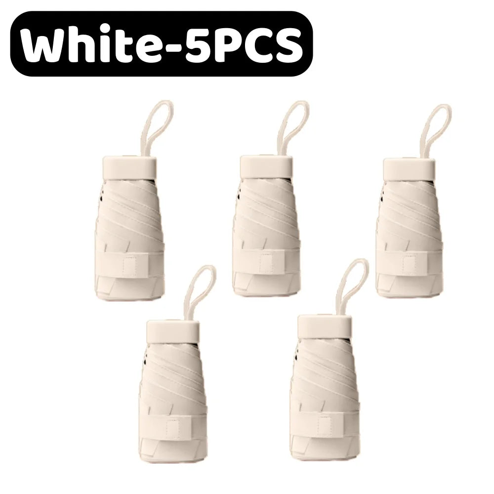 Mini UV Umbrella - Lightweight Folding Parasol Sunny Umbrella ,Reinforced Frame Portable Kids/Ladies' Sunshade Umbrella