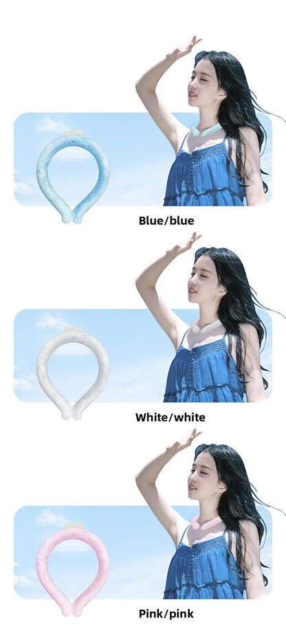 Summer Cooling Ice Circle Prevent Heatstroke Cooling PCM Ice Cushion Reusable Neck Cooler ﻿Outdoor Sports Travel Cooling Ring