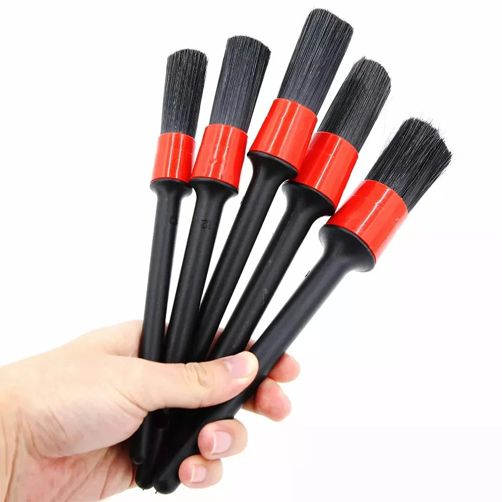 122Pcs Car Detailing Brush Kit Auto Interior Wheel Gap Drill Cleaning Tool Set