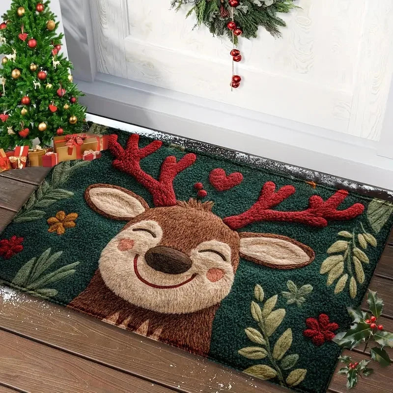 Christmas Door Mat Red Santa Claus Outdoor and indoor Gingerbread Man Carpet  New Year 2026 Merry Christmas Home Decor Foot Mat