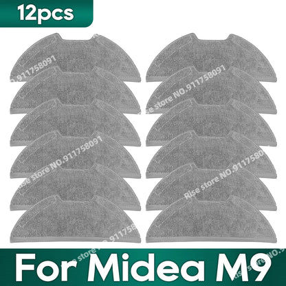 Compatible for Midea M9, EUREKA E10s, Obode A8 Vacuum Cleaner Accessories Main Side Brush Hepa Filter Mop Rag Replacement Parts