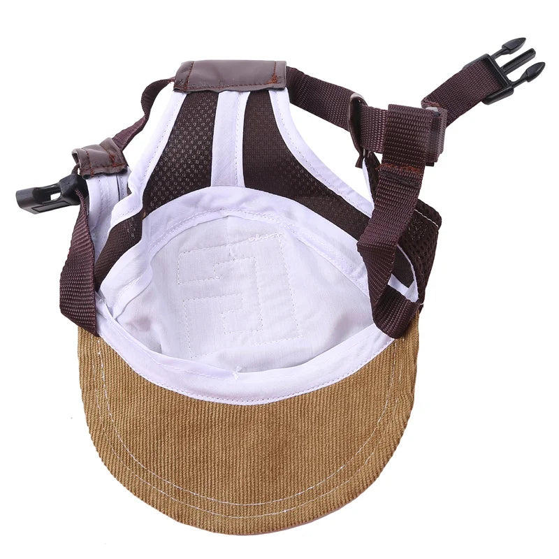 Dog Hat Dog Sunscreen Hat Baseball Cap Outdoor Sports Hat with Ear Holes Adjustable Pet Hat for Small and Medium Dog Large Dogs