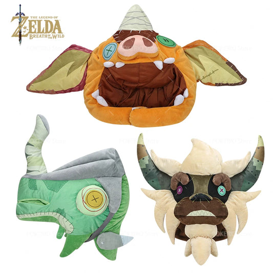 The Legend of Zelda Bokoblin Cosplay Headgear Plush Green Link Hat Zelda Shield Lizalfos Lynel Helmet Neck Costume Props Gift