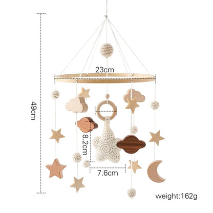 Baby Crib Mobile Bed Bell Toys Musical Rattle Educational Toys Bed Bell Newborn Mobile Bed Bell Bracket Baby Hanging Toys Holder