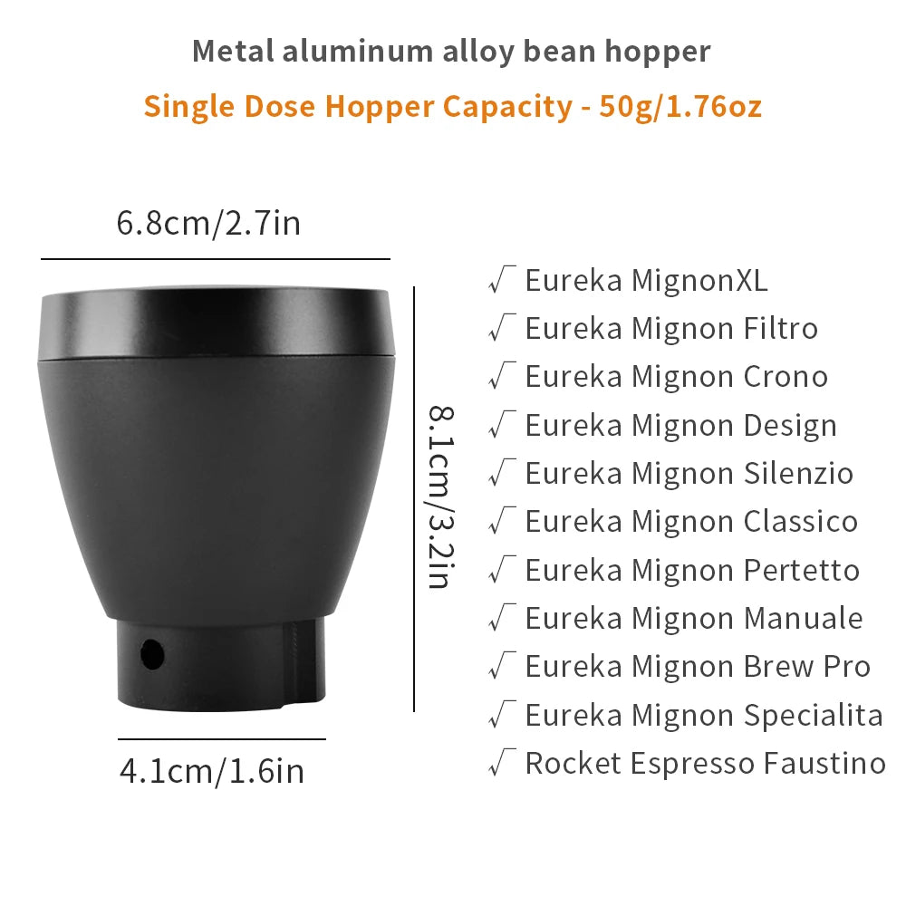 Coffee Beans Grinder Single Dose Hopper/Bellows Coffee Grinder Bean Bin Blowing Cleaning Tools For Eureka Mignon And Helios