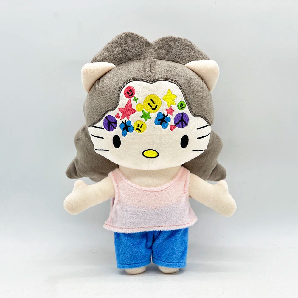 New Hello Kitty Ken Carson Rapper Trippie Taylors Plush Toy Doll with Clothes Stuffed Soft Plush Toys Fans Collect Gifts