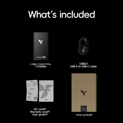 HiBy Digital M300 Android 13 Music Player MP3 HiFi Audio Bluetooth WiFi DSD256 FM Radio Dual Mic Built-in Speaker IPS 29hr 128GB