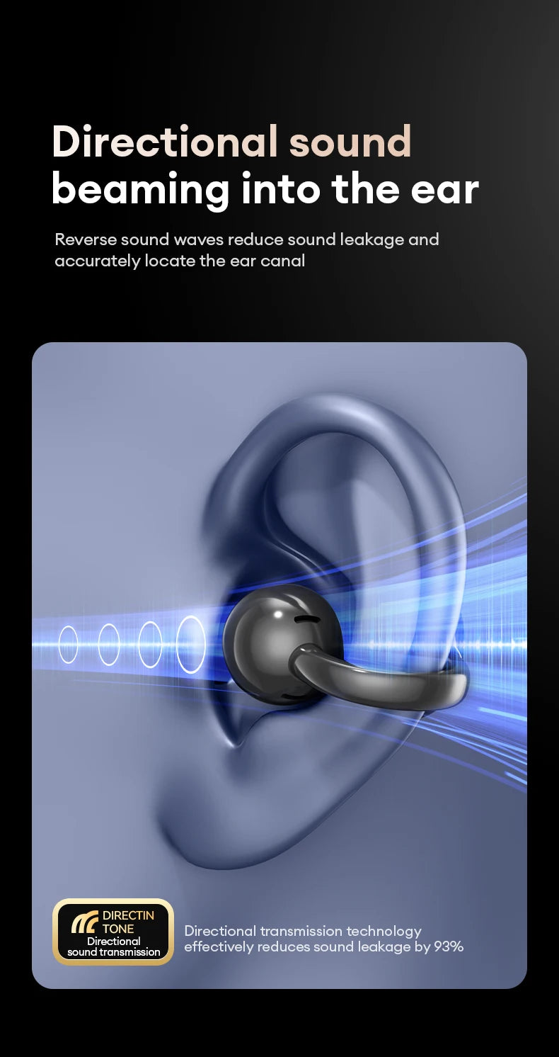 Choice HYUNDAI M100 Open Ear Gaming Earphones Sport Wireless Earbuds TWS Headset Hifi Sound Headphones With Mic For Android IOS