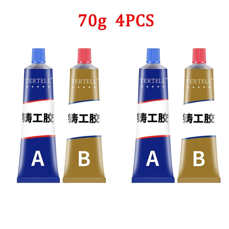 10/6/4/2Pcs Metal Repair Adhesive High Strength Bonding Sealant Weld Seam Metal Adhesive Heat Resistance Strong Casting AB Glue