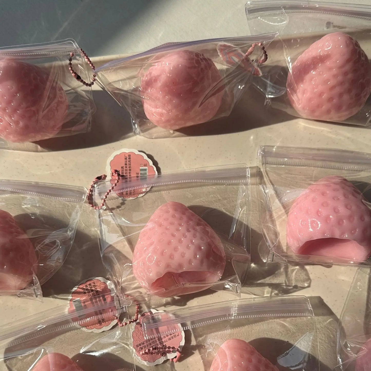 Strawberry Taba Squishy Fidget Toy - Slow Rebound Stress Relief Toy for Kids, Adults, Office & Party Favors - Squeeze Gift