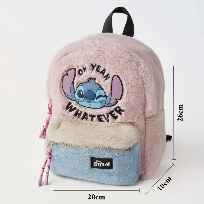 Disney Cartoon New Stitch Plush Children's Backpack Mini School Bag Cute Shoulder Bag for Boys and Girls Fashionable Backpack