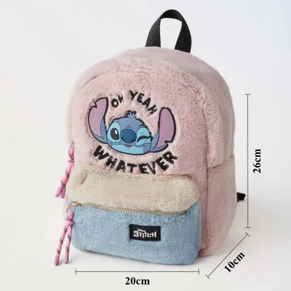 Disney Cartoon New Stitch Plush Children's Backpack Mini School Bag Cute Shoulder Bag for Boys and Girls Fashionable Backpack