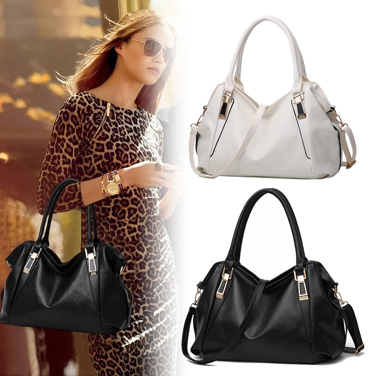 Ladies Designer Soft Faux Leather Slouchy Hobo Handbag Tote Shoulder Bags Gift~