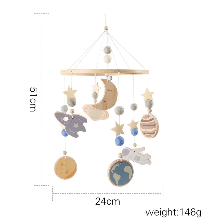 Baby Crib Mobile Bed Bell Toys Musical Rattle Educational Toys Bed Bell Newborn Mobile Bed Bell Bracket Baby Hanging Toys Holder