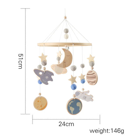 Baby Crib Mobile Bed Bell Toys Musical Rattle Educational Toys Bed Bell Newborn Mobile Bed Bell Bracket Baby Hanging Toys Holder