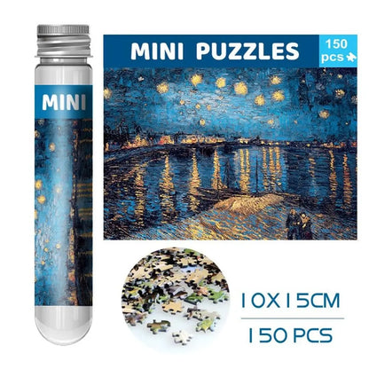 150PCS/Set Oil Painting Jigsaw Puzzles Mini Test Tube Oil Painting Jigsaw Gifts Family Educational Toys Adult Children