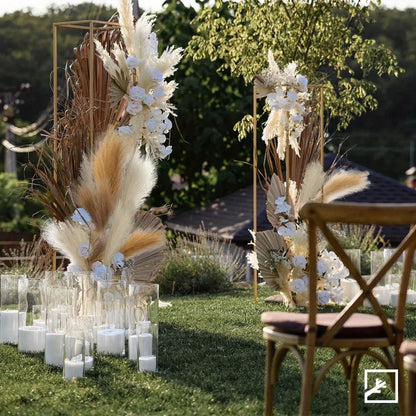 10pcs Artificial Pampas Grass Decor Flowers Fake Plant Reed forDIY Floral Table Arrange Flower Wedding Home Christmas Decoration