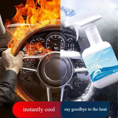Summer Cooling Spray Car Seat Coolant Hot Days Interior Household Pool Courtyard Outdoor SportsPet Shoes Quick Cooling Agent