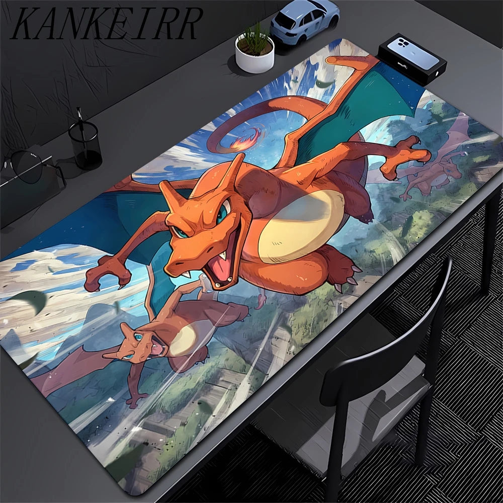 Mouse pad Large rubber keyboard mouse carpet anti-slip gamer mouse pad laptop HD PC carpet P-Pokemons Mousepad Kawaii