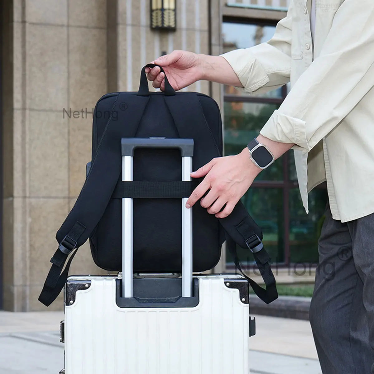 Saison-Highlight: Modischer Rucksack mit hohem Fassungsvermögen für Schüler, Studenten und Pendler im britischen Business-Stil.