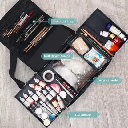 Makeup Case Portable Travel Cosmetics Make Up Storage Organizer Box Oxford clothJewelry Nail Beauty Vanity Suitcase for Women