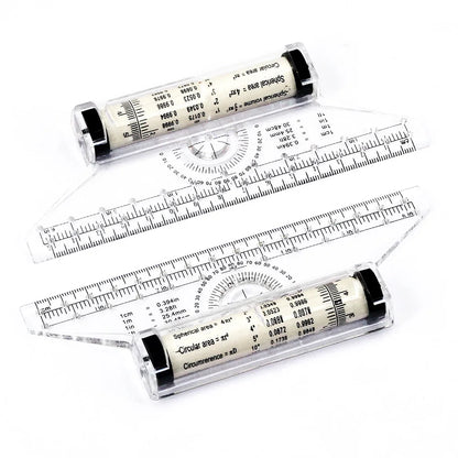 Angles Line Ruler 15cm 30cm Multi-Function Drawing Tool Roll Draw Ruler Metric Rolling Ruler Clear Parallel Rolling Ruler