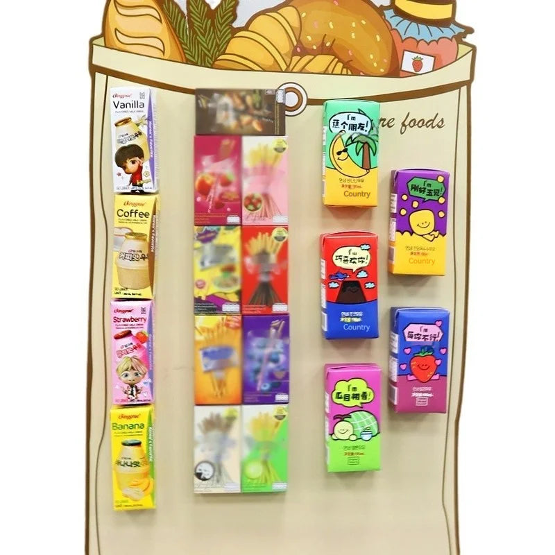 South Korean Ins Cute And Interesting Simulation Of Small Snacks Miniature Refrigerator Sticker Magnetic Magnet Decoration Gift