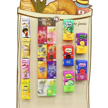 South Korean Ins Cute And Interesting Simulation Of Small Snacks Miniature Refrigerator Sticker Magnetic Magnet Decoration Gift