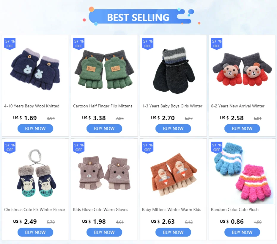 Kids Winter Gloves - Warm Knitted Mittens for Boys & Girls Ages 6-10 | Premium Cotton Stretch Gloves