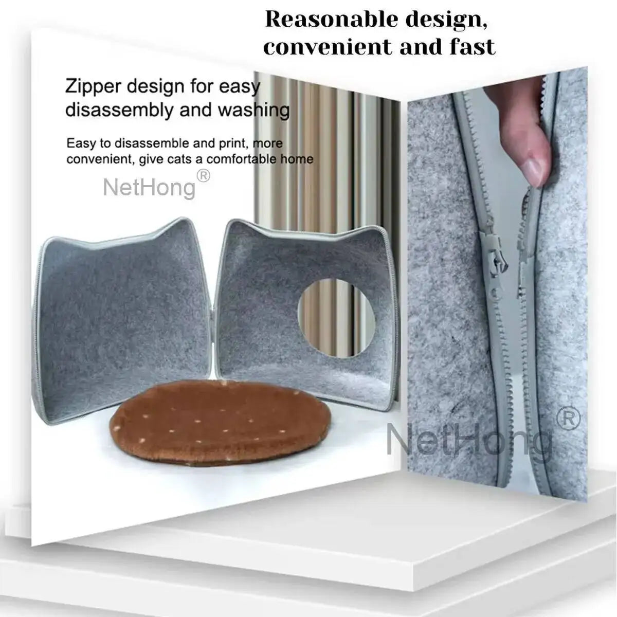 Pet Bed Stool Kitten Dog Puppy Hideaway Cat Sleeping Cave Nest House