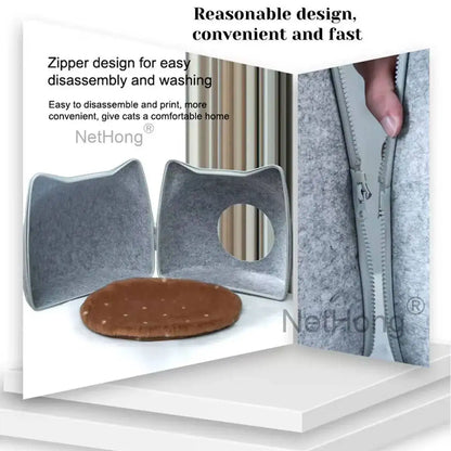 Pet Bed Stool Kitten Dog Puppy Hideaway Cat Sleeping Cave Nest House