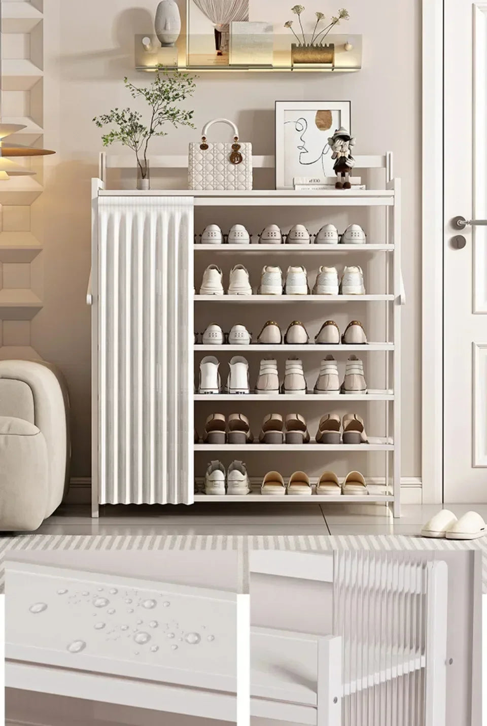 Folding Shoe Racks Multi-storey Simplicity Storage Shelves No Installation Required Strong Load-bearing Capacity Shoe Cabinet