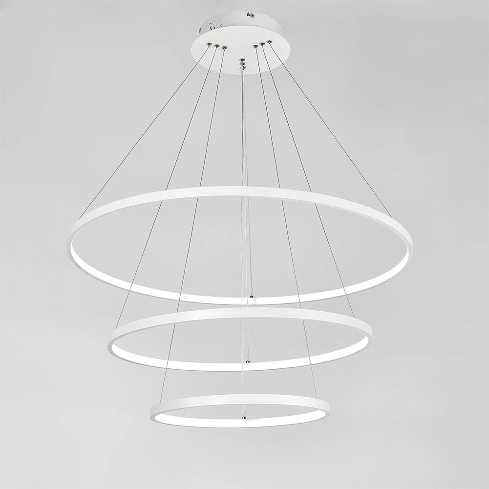 KOMORE Modern Tiered LED Ceiling Hanging Pendant Light Ceiling Lighting for Kitchen Dinning Table Hallway Entryway