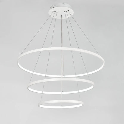 KOMORE Modern Tiered LED Ceiling Hanging Pendant Light Ceiling Lighting for Kitchen Dinning Table Hallway Entryway