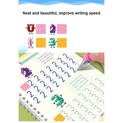 English Groove Magic Practice Copybook Children's Book Learning Numbers Letters Alphabet Calligraphy Writing Exercise Books Gift