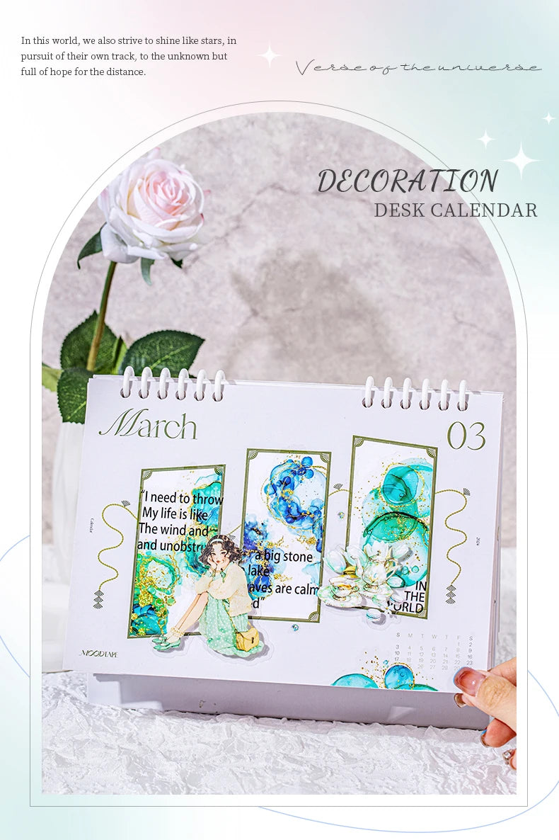 15 Pcs Creative Watercolor smudging hot stamping Stickers hand tent DIY Stick Labels Scrapbooking Material Junk Journal Supplies