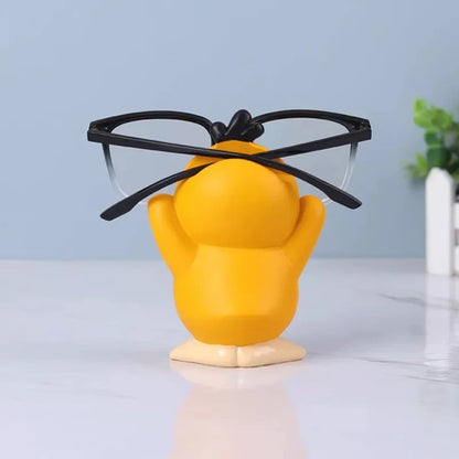 Miniso Anime Peripheral Cute Pokémon Psyduck Ornaments Glasses Frame Supplies Eye Display Stand Decoration Craft Stand Gifts