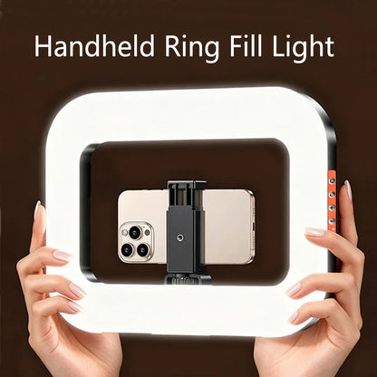 Portable Handheld Ring LED Light New Rabbit Cage Lighting Photography Lamp for Mobile Live Broadcast Selfie Light Decoration