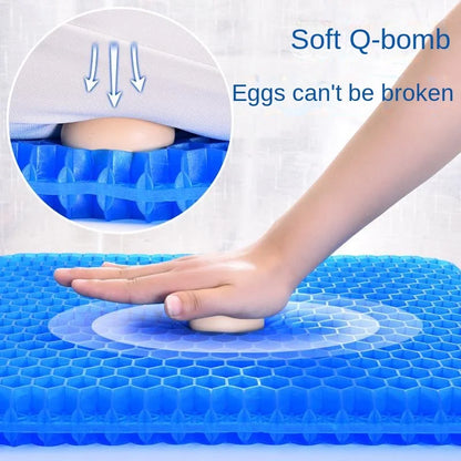 Gel Seat Cushion Double Thick Egg Gel Summer Cushion for Pressure Relief Breathable Chair Pad Car Seat Office Chair Soft Cushion