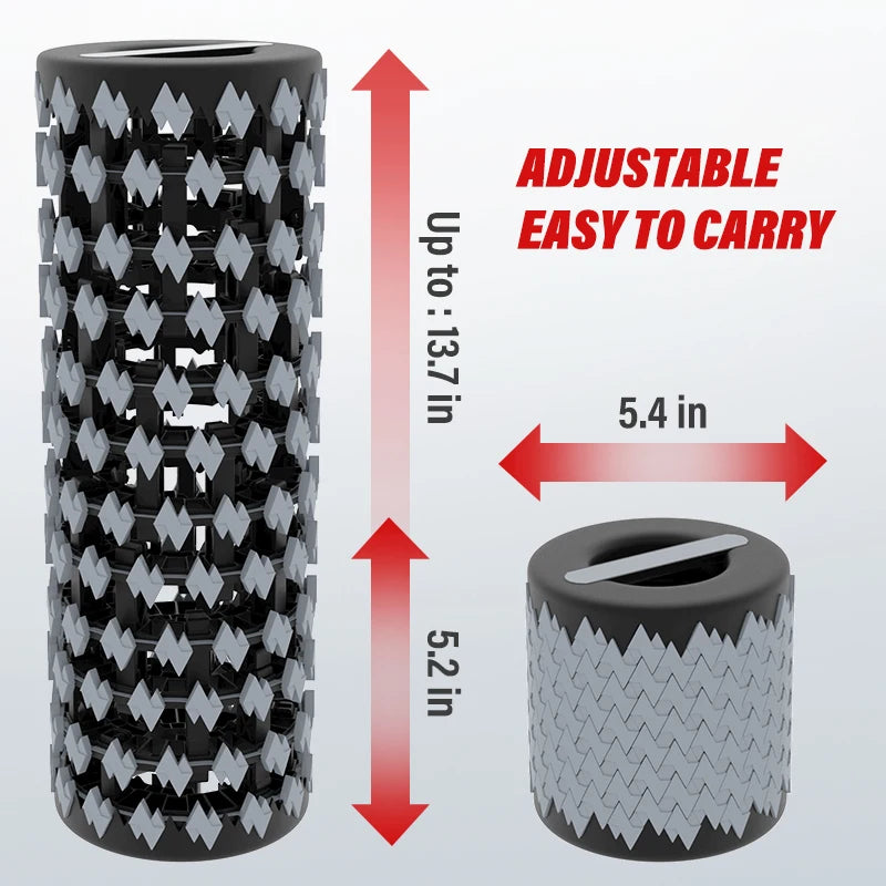 Folding Yoga Column Adjustable Pilates Foam Roller Portable Fitness Equipment Leg Back Muscle Massage and Relaxation